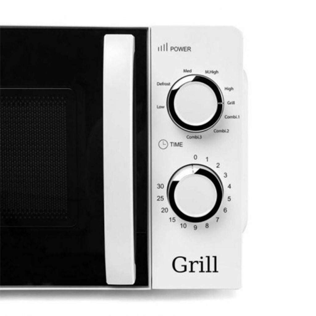 Weiße Mikrowelle mit Grill: Schnell & einfach genießen. – Ansicht 2