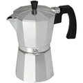 Italienische Kaffeemaschine JATA CCA6 * Silberfarben 6 Tassen Aluminiu