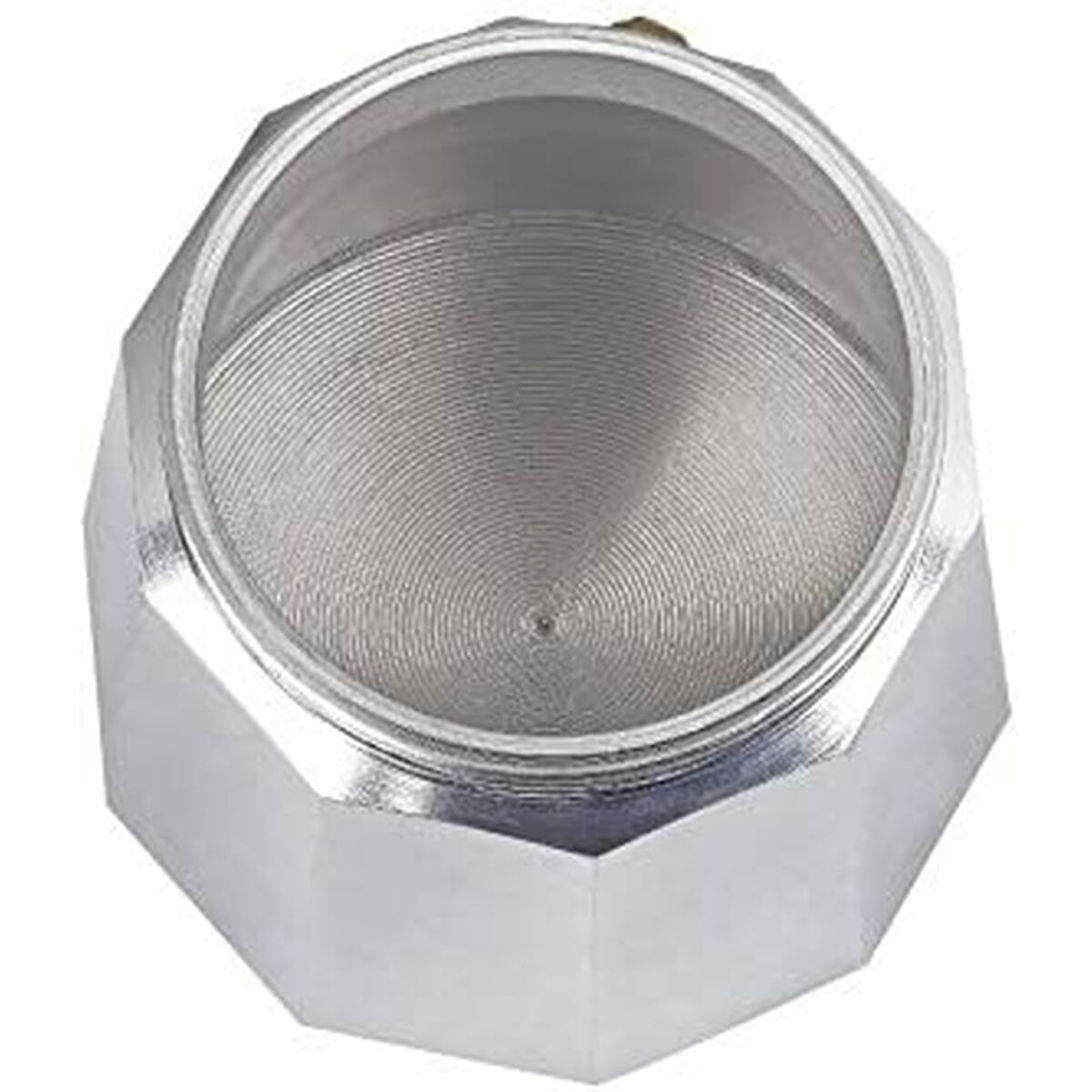 Italienische Kaffeemaschine JATA CCA6 * Silberfarben 6 Tassen Aluminiu