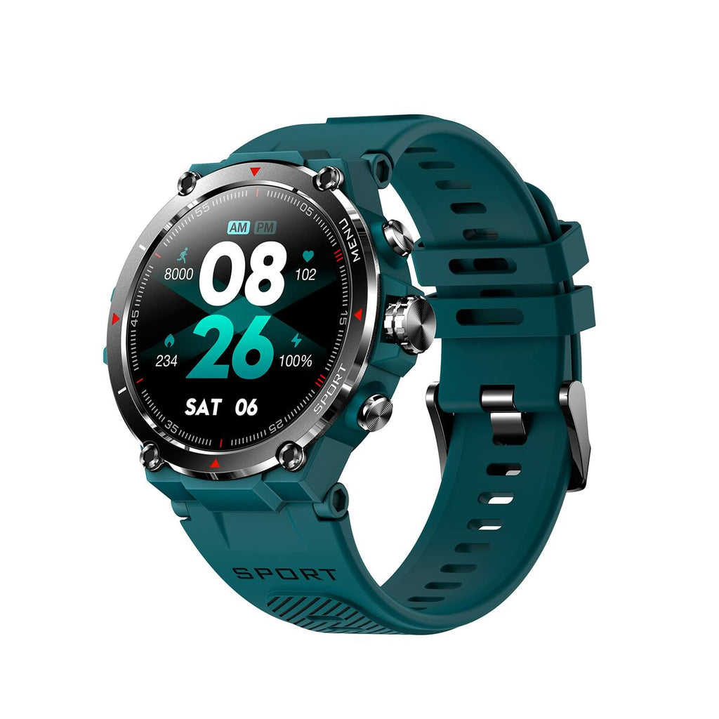 Türkise Smartwatch: Stilvoll, alles im Blick.