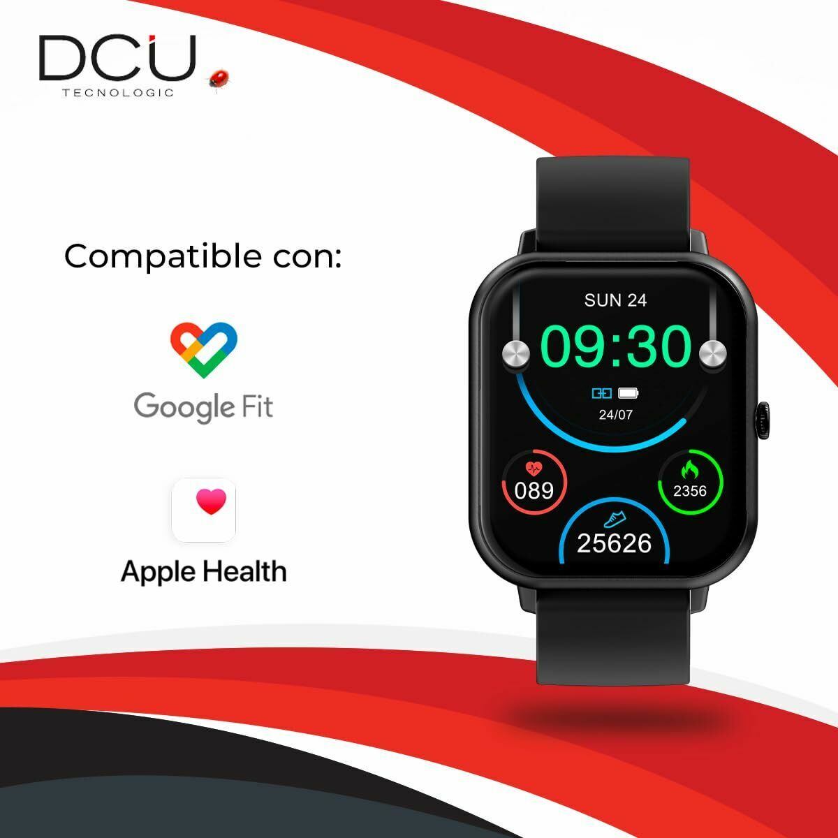 Curved Pro Smartwatch Schwarz – Großes Display, Top-Stil – Ansicht 4