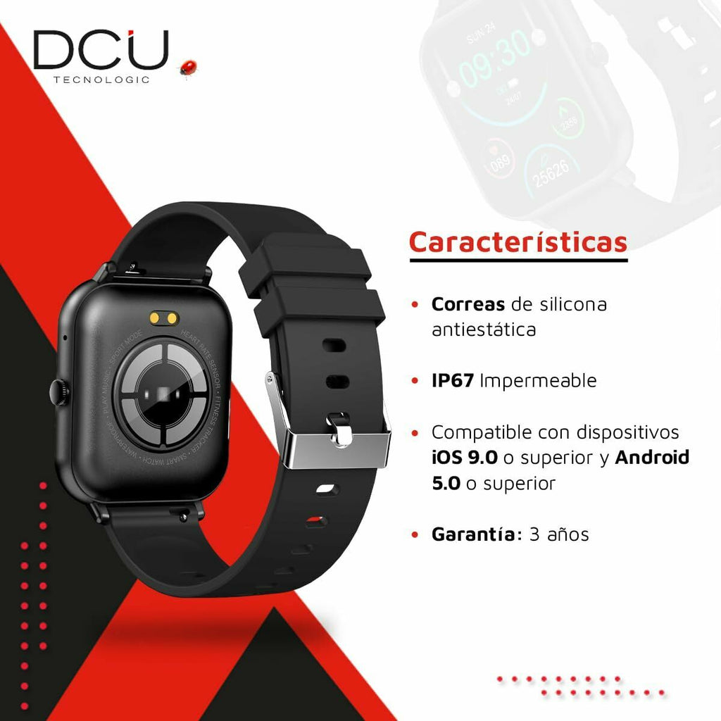 Curved Pro Smartwatch Schwarz – Großes Display, Top-Stil – Ansicht 2