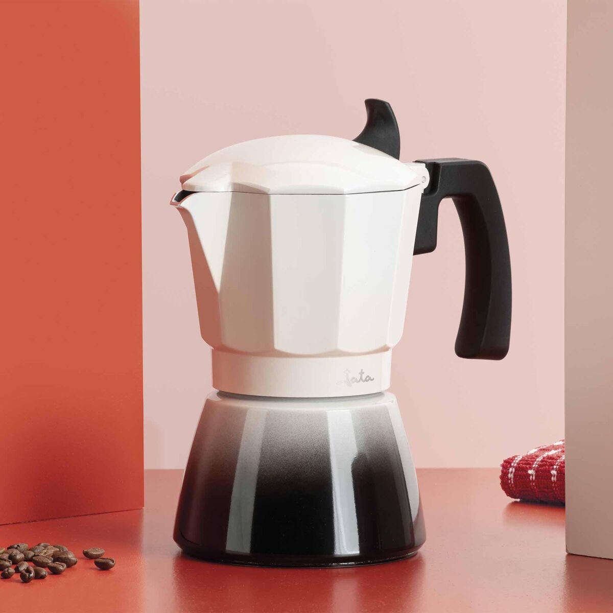 Italienische Kaffeemaschine JATA HCAF2409 Creme Aluminium 9 Tassen