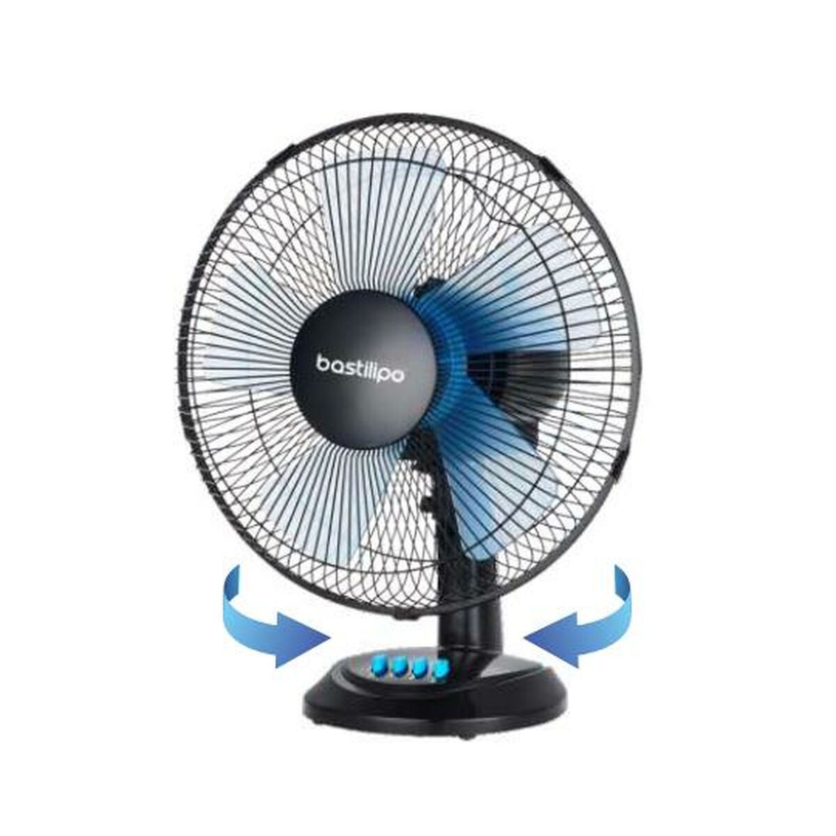 Tischventilator Bastilipo BARROSA Schwarz 50 W