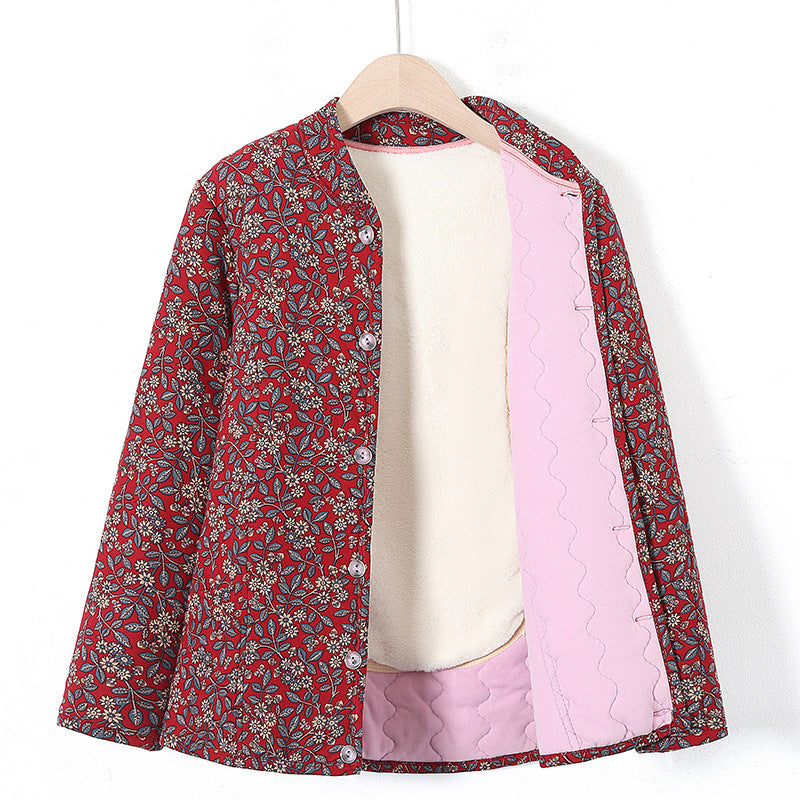 Floral Polyesterjacke für ältere Damen – Bild 2 | LuxeStyle