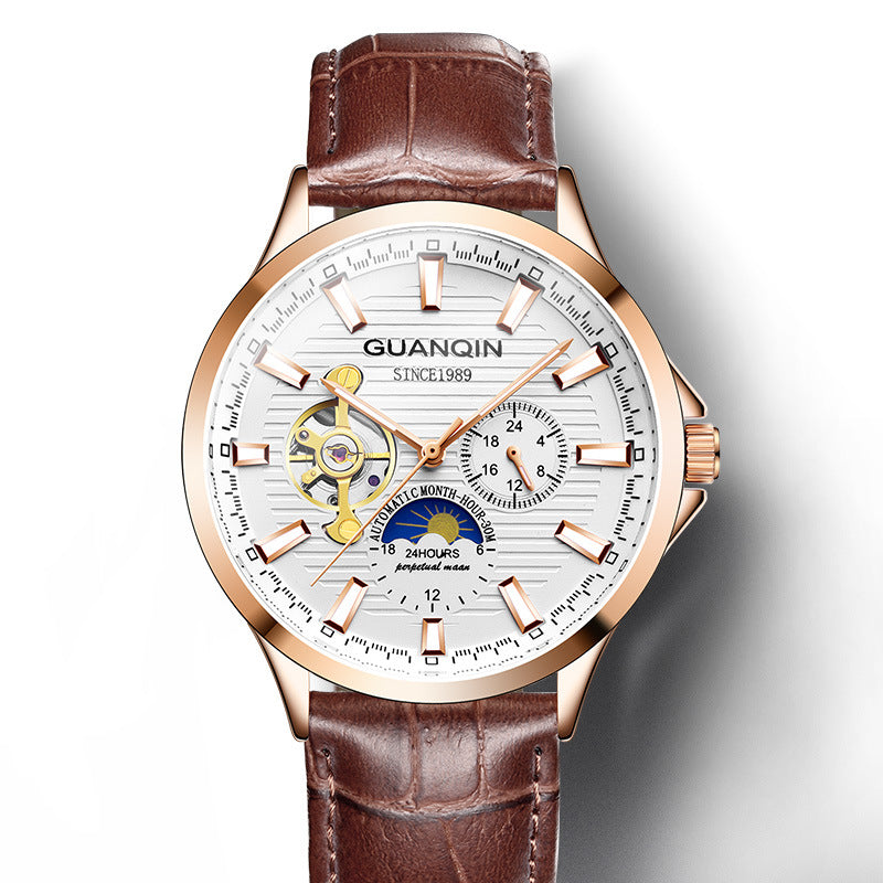 Männer-Skelett-Uhr mit mechanischem Zeiger | LuxeStyle