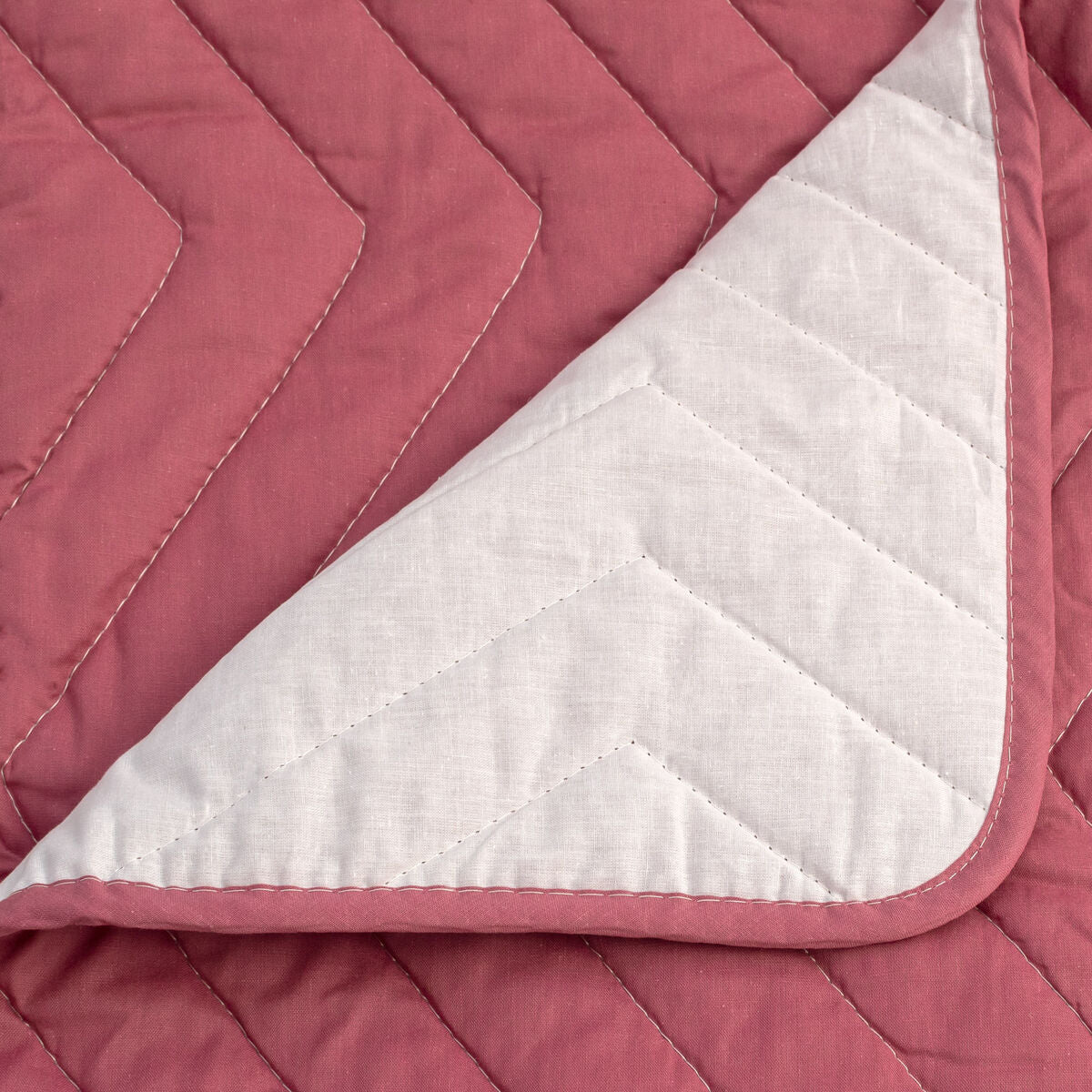 Wendbare Tagesdecke HappyFriday Basic Arista Weiss Magenta 270 x 260 cm