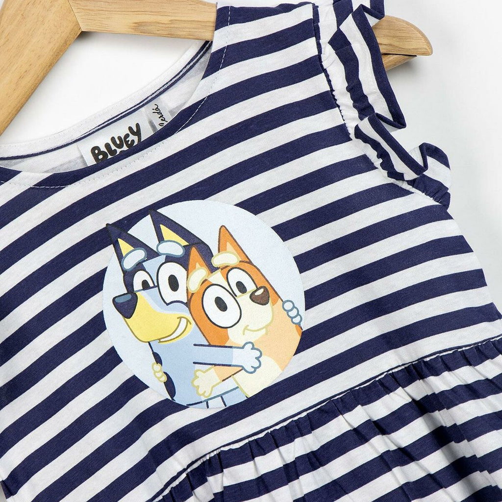 Dunkelblaues Kinderkleid – Für kleine Bluey Fans