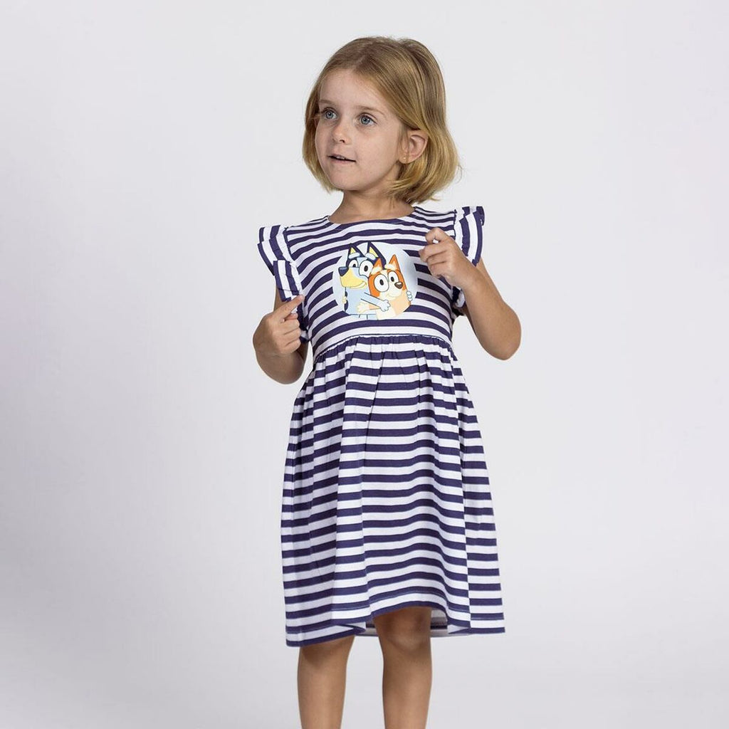 Dunkelblaues Kinderkleid – Für kleine Bluey Fans
