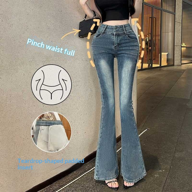 High-Waist Flared Jeans im Vintage-Look