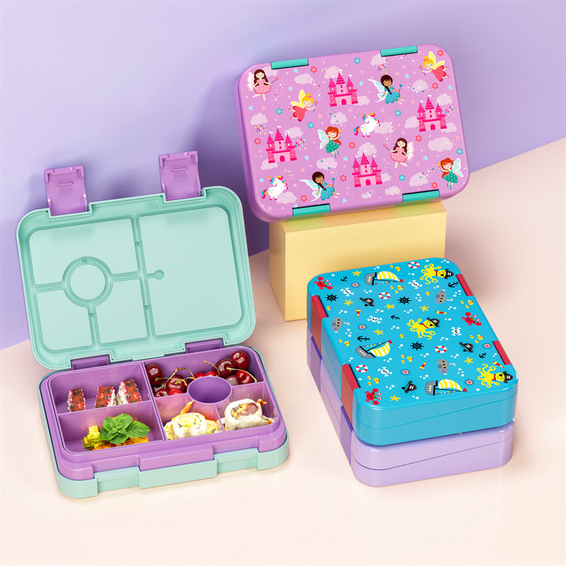 Bunte Lunchbox mit Doppelfach für Kinder – Bild 6 | LuxeStyle