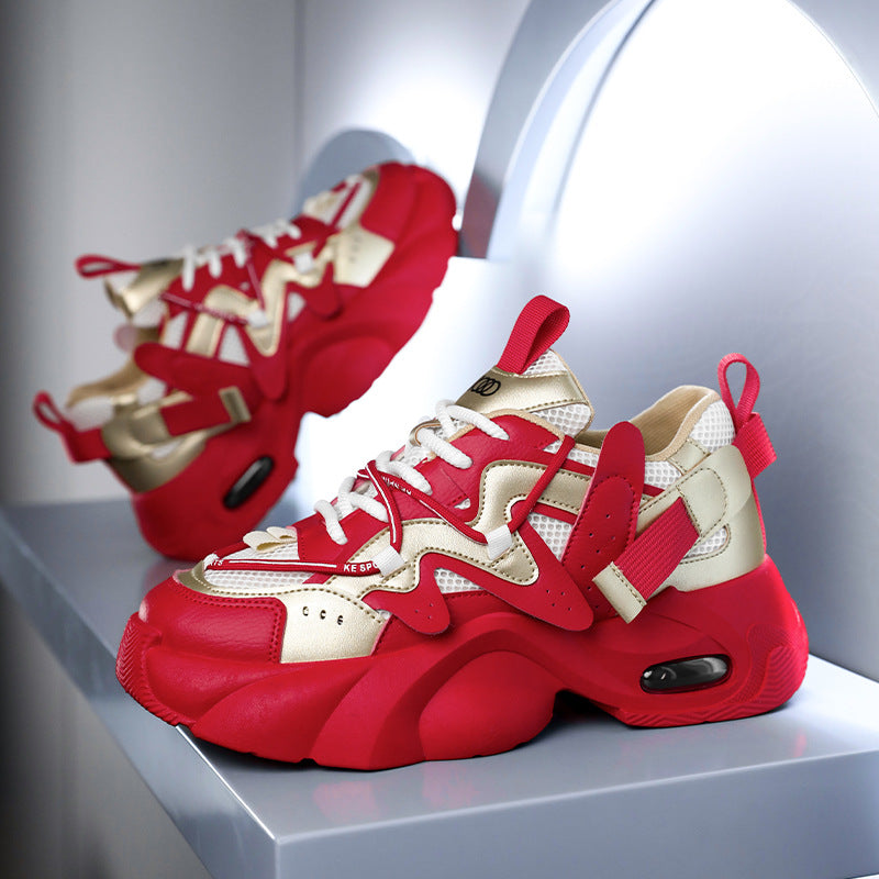 Herren Sneaker mit atmungsaktivem Mesh und Plateausohle
