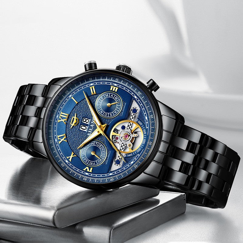 Automatische Mechanische Herrenuhr Sun Moon Stars