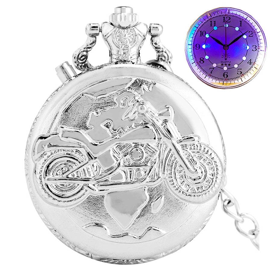 Retro LED Motorrad-Design Anhängeruhr – Bild 7 | LuxeStyle
