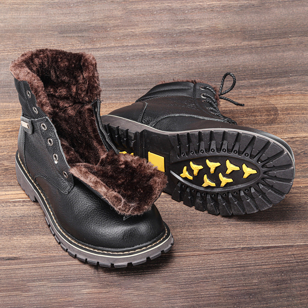 Herren Winterstiefel aus Echtleder mit Fleecefutter – Bild 1 | LuxeStyle