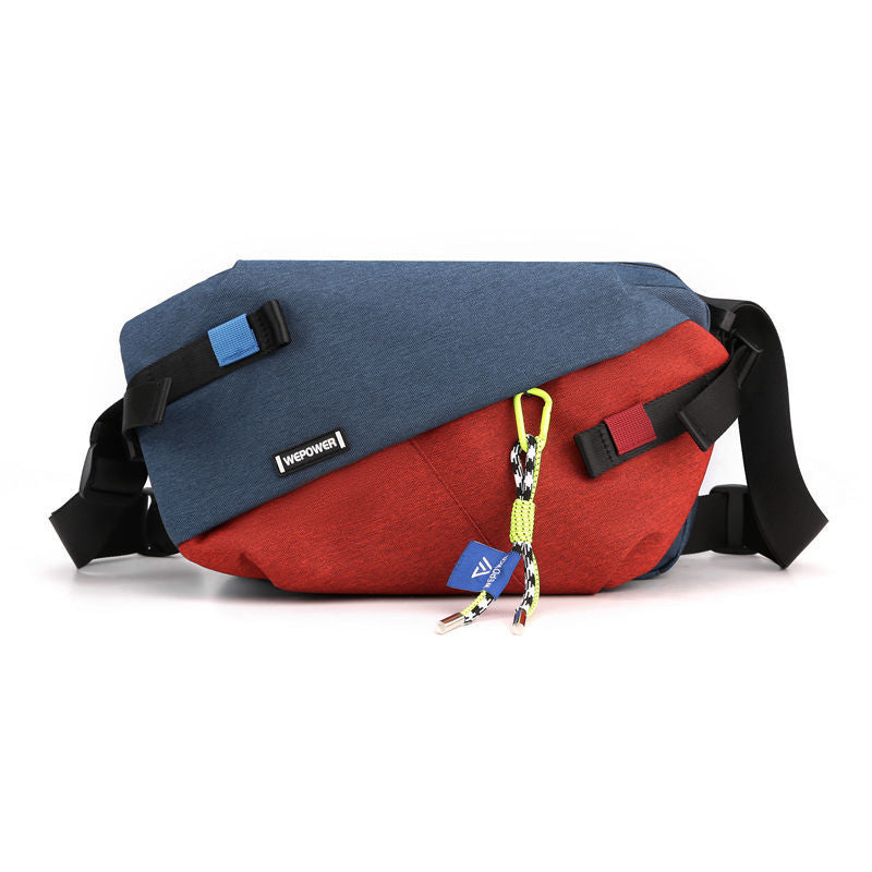 Crossbody Messenger Bag aus Nylon, blau – Bild 5 | LuxeStyle