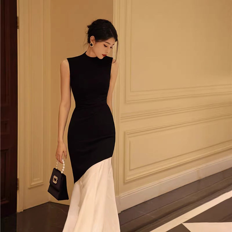 Elegantes schwarzes Strick-Maxikleid mit Fischschwanz – Bild 3 | LuxeStyle