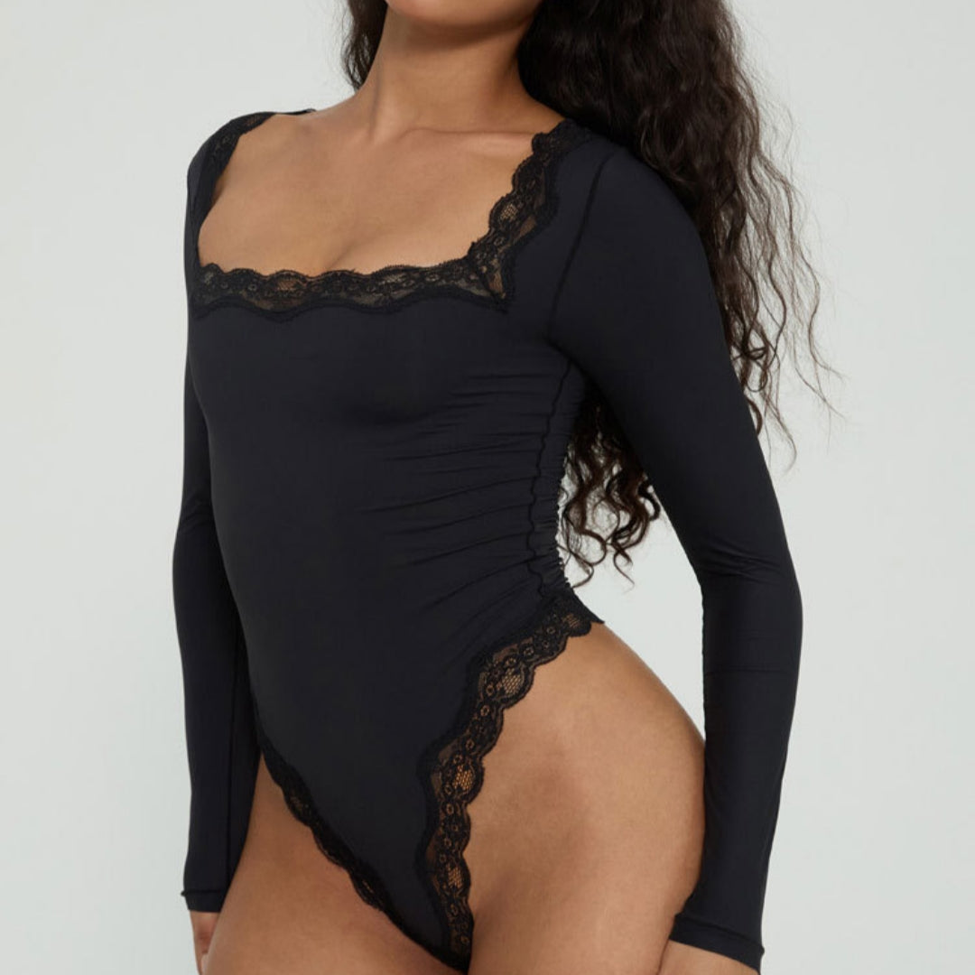Sexy Lace Slim-Fit Yoga Jumpsuit
