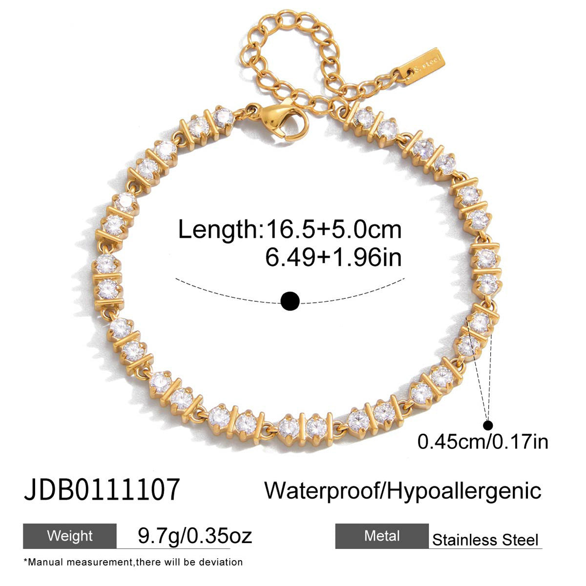 Stainless-Steel Herzschmuckarmband – Bild 9 | LuxeStyle