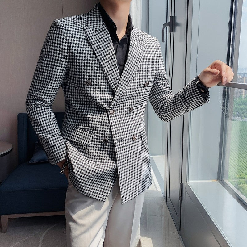Herren Sakko mit Hahnentrittmuster – Bild 7 | LuxeStyle