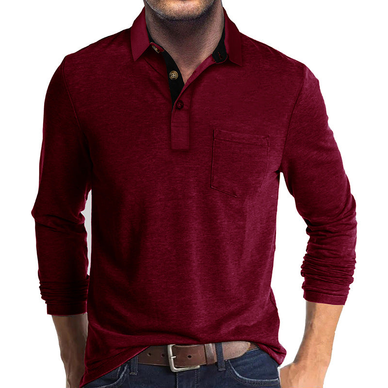 Langarm-Shirt mit Revers für Herren – Bild 5 | LuxeStyle
