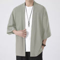 Herren Modischer Einfarbiger Kimono