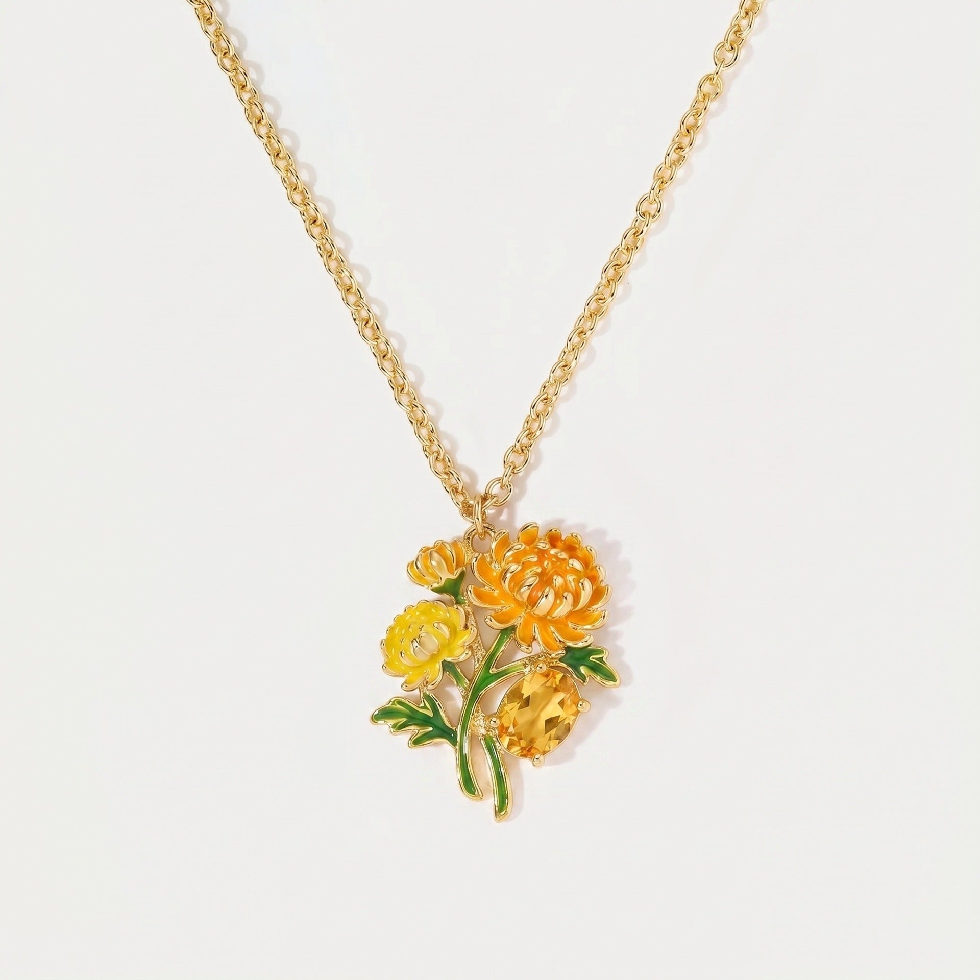 Geburtsblumen-Halskette mit Monatsblüte