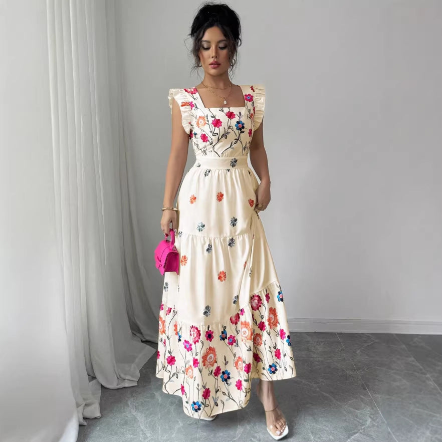 Geblümtes Midikleid mit Puffärmeln – Bild 3 | LuxeStyle