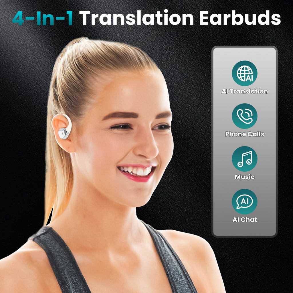AI-Übersetzungshörer für 165 Sprachen, kabellos