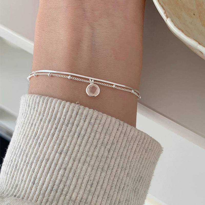 Doppellagiges Armband aus 925er Sterling Silber – Bild 2 | LuxeStyle