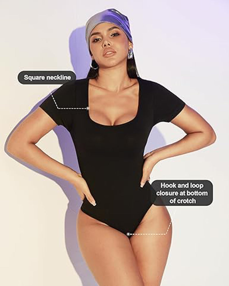 Nahtloser Square Neck Body mit Bauchkontrolle – Ansicht 5