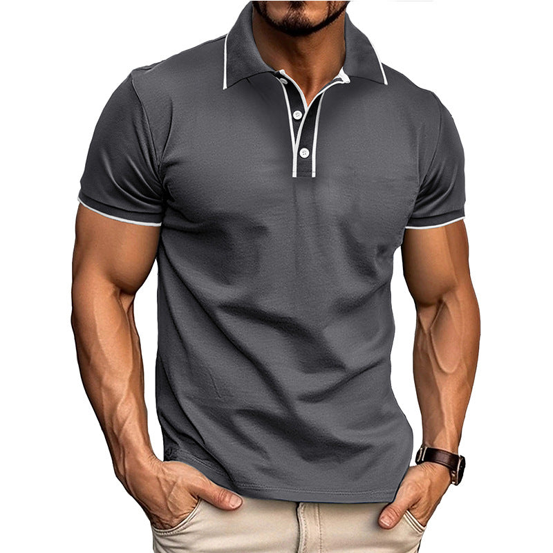 Herren Kurzarmhemd mit Revers und Jacquard – Bild 9 | LuxeStyle