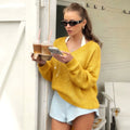 V-Ausschnitt Bluse mit langen Ärmeln – Bild 1 | LuxeStyle