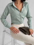 Eleganter Langarm-Shirt aus Polyester – Bild 21 | LuxeStyle