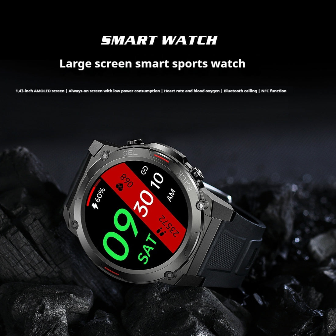 Smartwatch mit AMOLED-Display & NFC