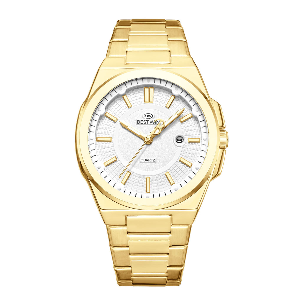 Herrenuhr mit Datumsanzeige und Leuchtzeigern