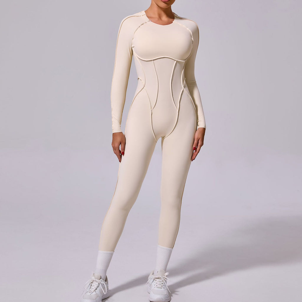 Sportlicher Yoga-Jumpsuit mit Rückenfrei-Design