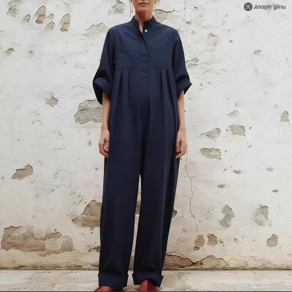 Minimalistischer Plissée Jumpsuit