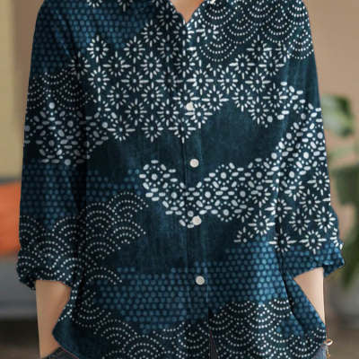 Langarmshirt mit 3D-Effekt-Muster – Bild 8 | LuxeStyle