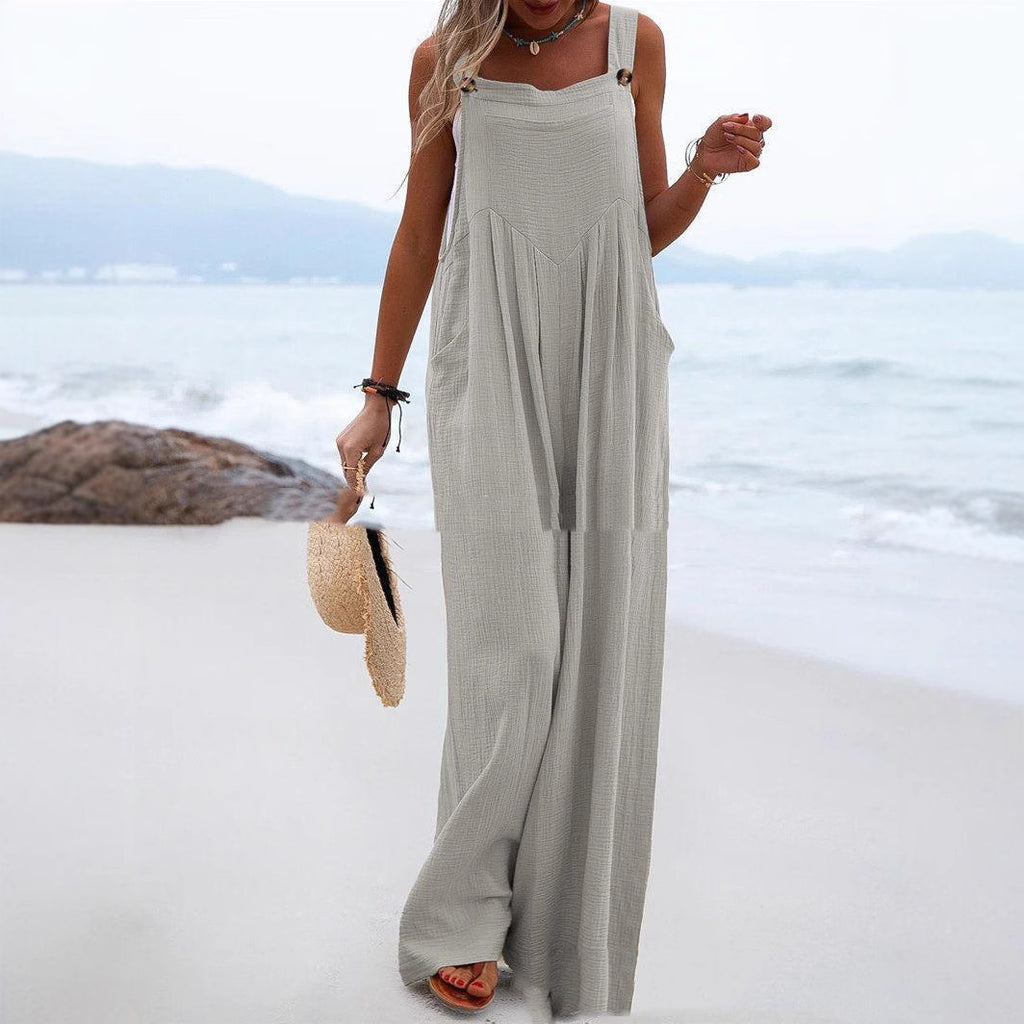 Ärmelloser Jumpsuit im Ethno-Stil