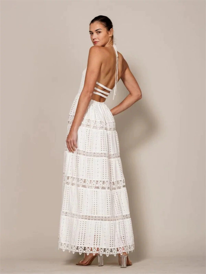 Resort-Style Bandeau Maxi-Kleid