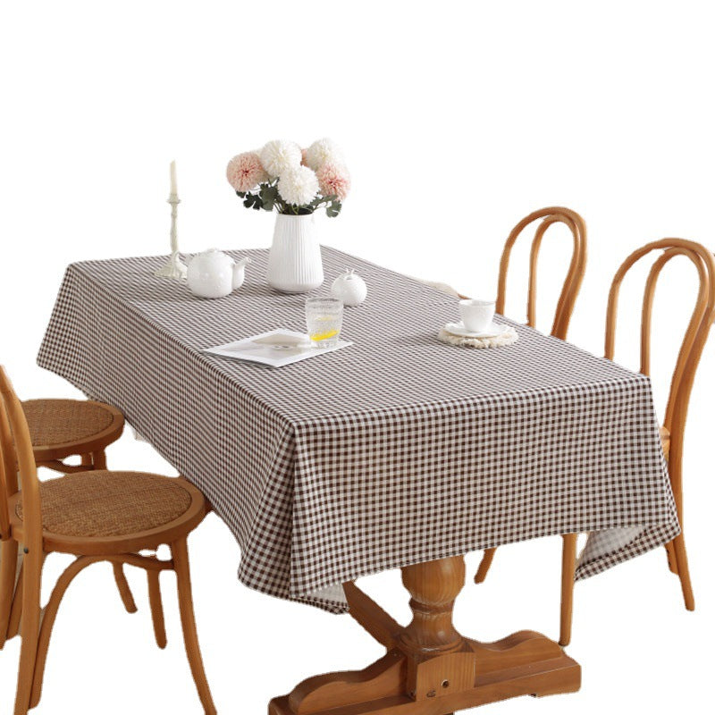 Tischdecke aus Polyester-Baumwolle mit Karomuster