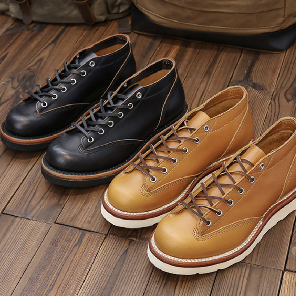 Herren-Lederschuhe mit flachem Absatz – Bild 7 | LuxeStyle