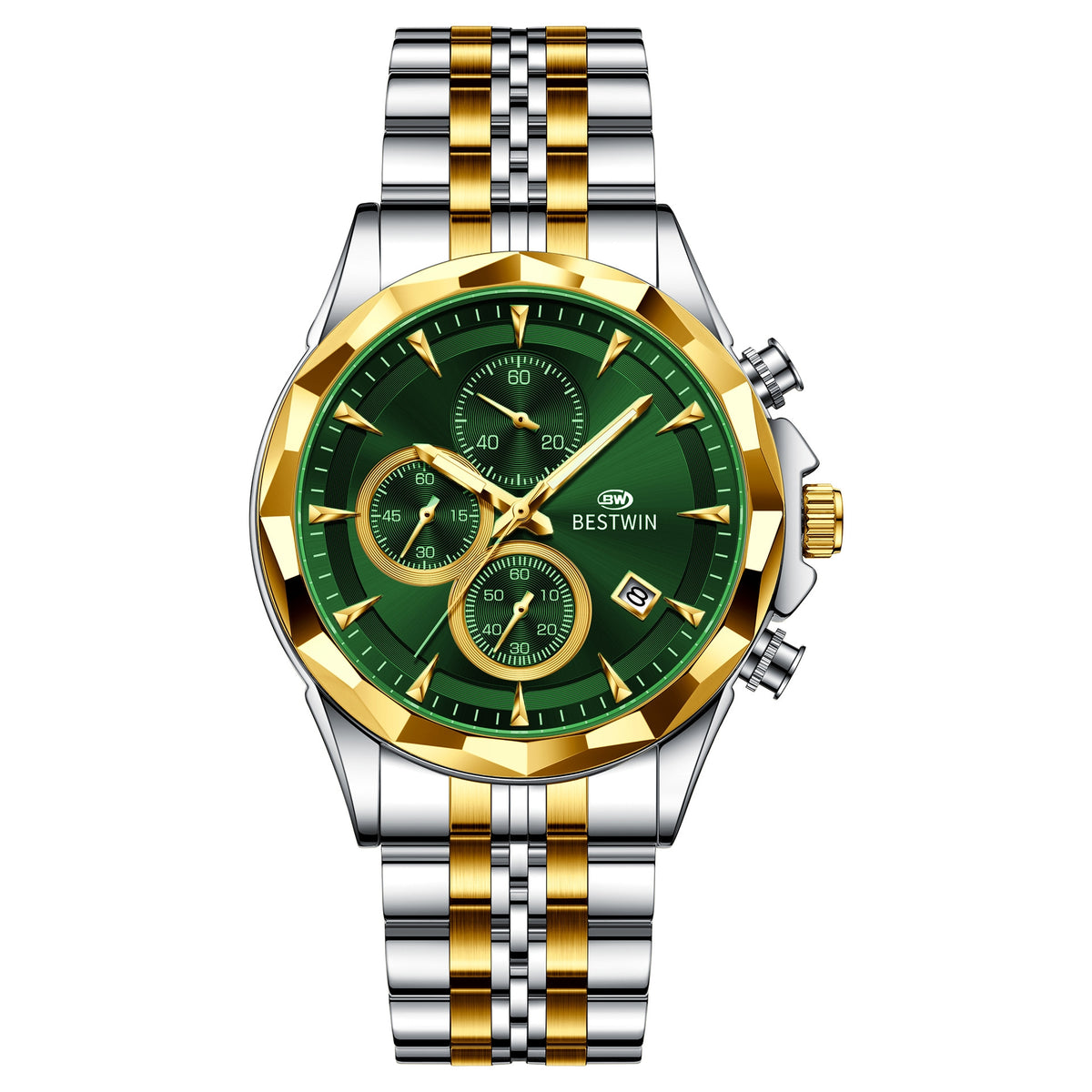 Personalisierte leuchtende Sechs-Hand-Uhr für Herren | LuxeStyle