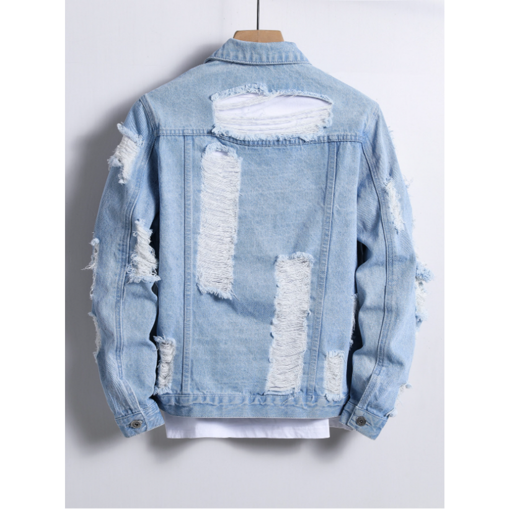 Loose-fit Jeansjacke im Korea-Stil