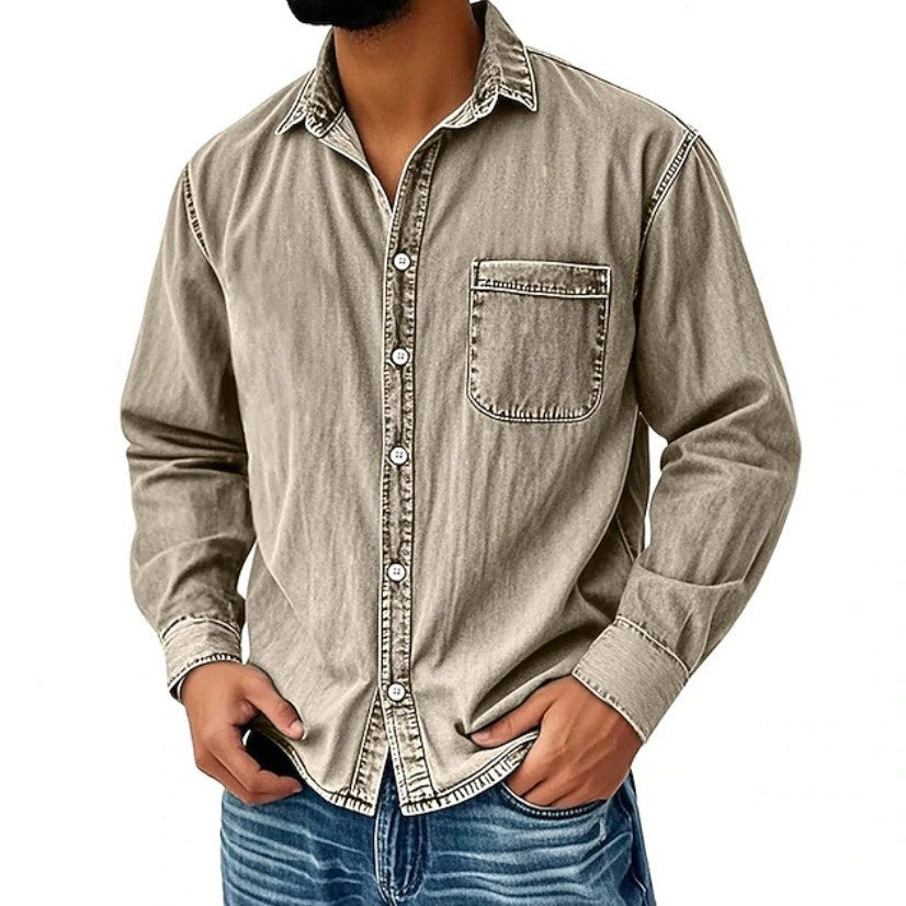 Herren Langarmhemd im Used-Look – Bild 7 | LuxeStyle