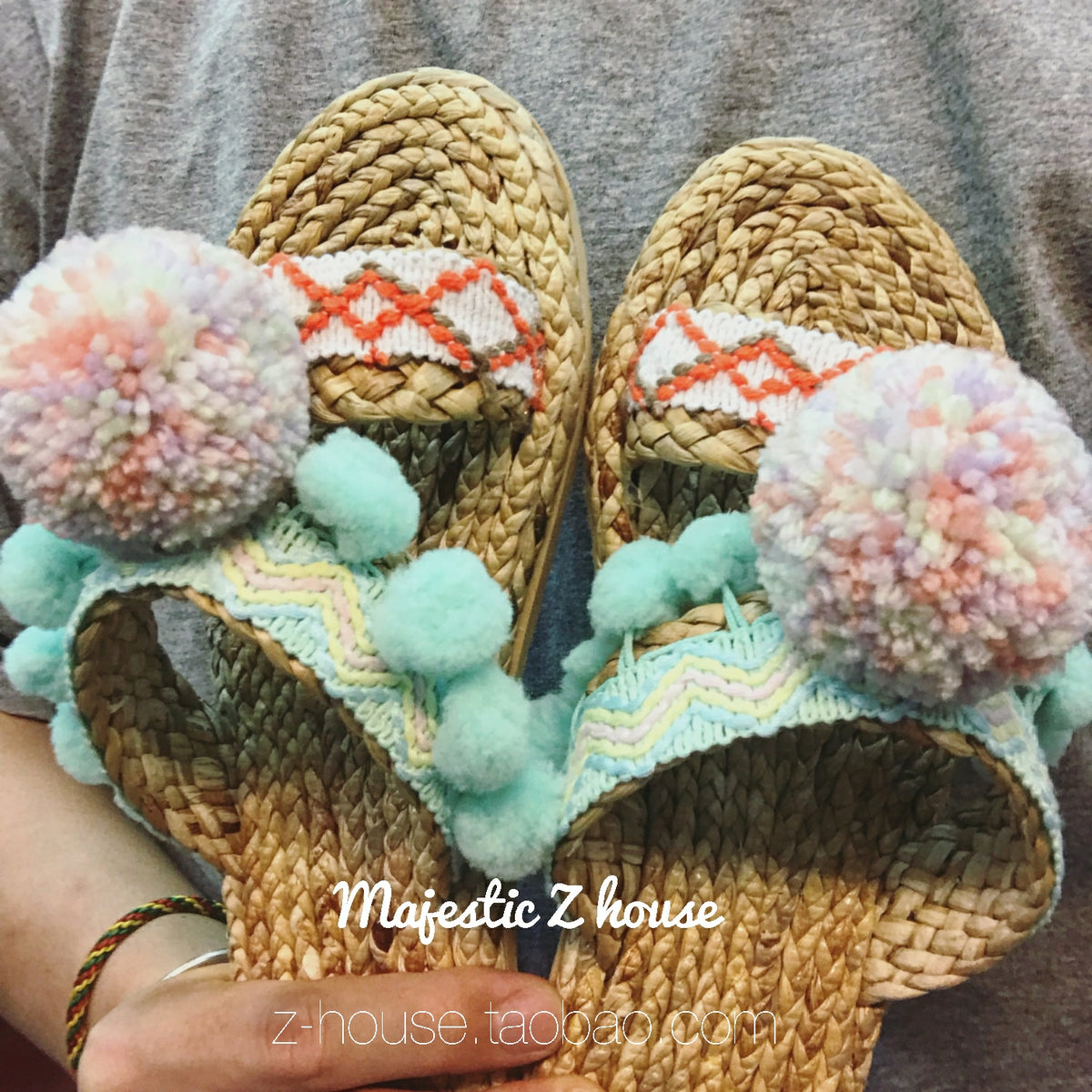 Rattan-Glasur Sandalen mit Kordeln – Bild 2 | LuxeStyle