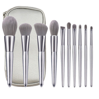 10-teiliges Make-up-Pinselset Moonlight Silber | LuxeStyle