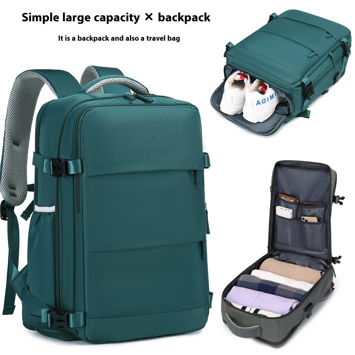 Leichter Reise-Rucksack (36-55L) – Bild 8 | LuxeStyle