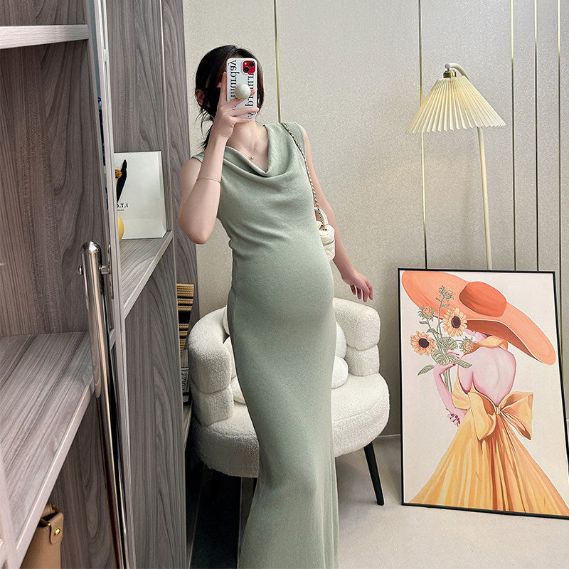 Schwangerschafts-Midikleid Ärmellos – Bild 5 | LuxeStyle